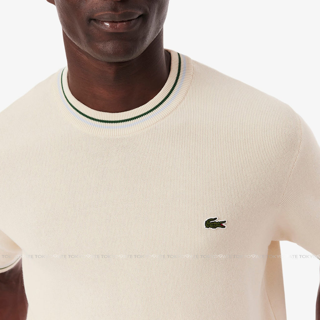 Áo len Lacoste AH9301 BPI Striped Knit T-Shirt Classic Fit