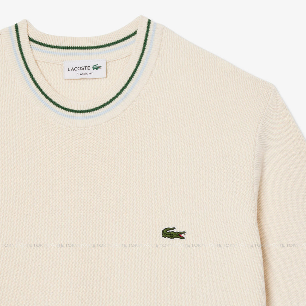 Áo len Lacoste AH9301 BPI Striped Knit T-Shirt Classic Fit