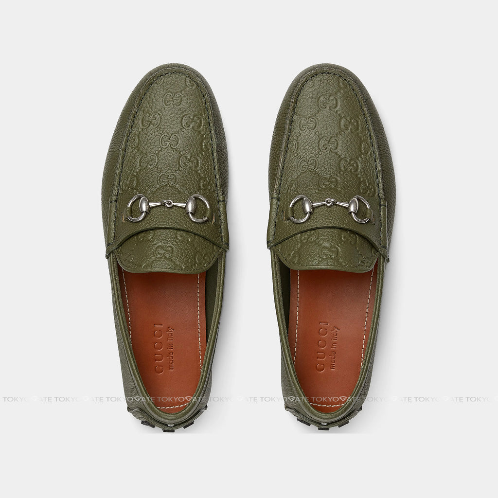 Giày Gucci 765859 AADQ4 3352 Driver With Horsebit Green