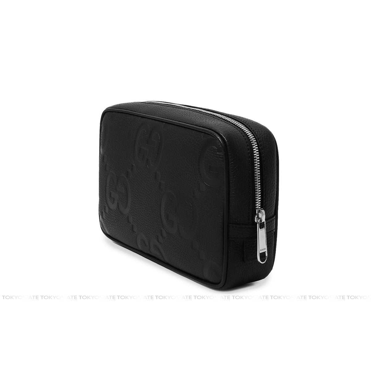 Clutch Gucci 766957 AABY0 1000 Jumbo GG Leather Toiletry Case Black
