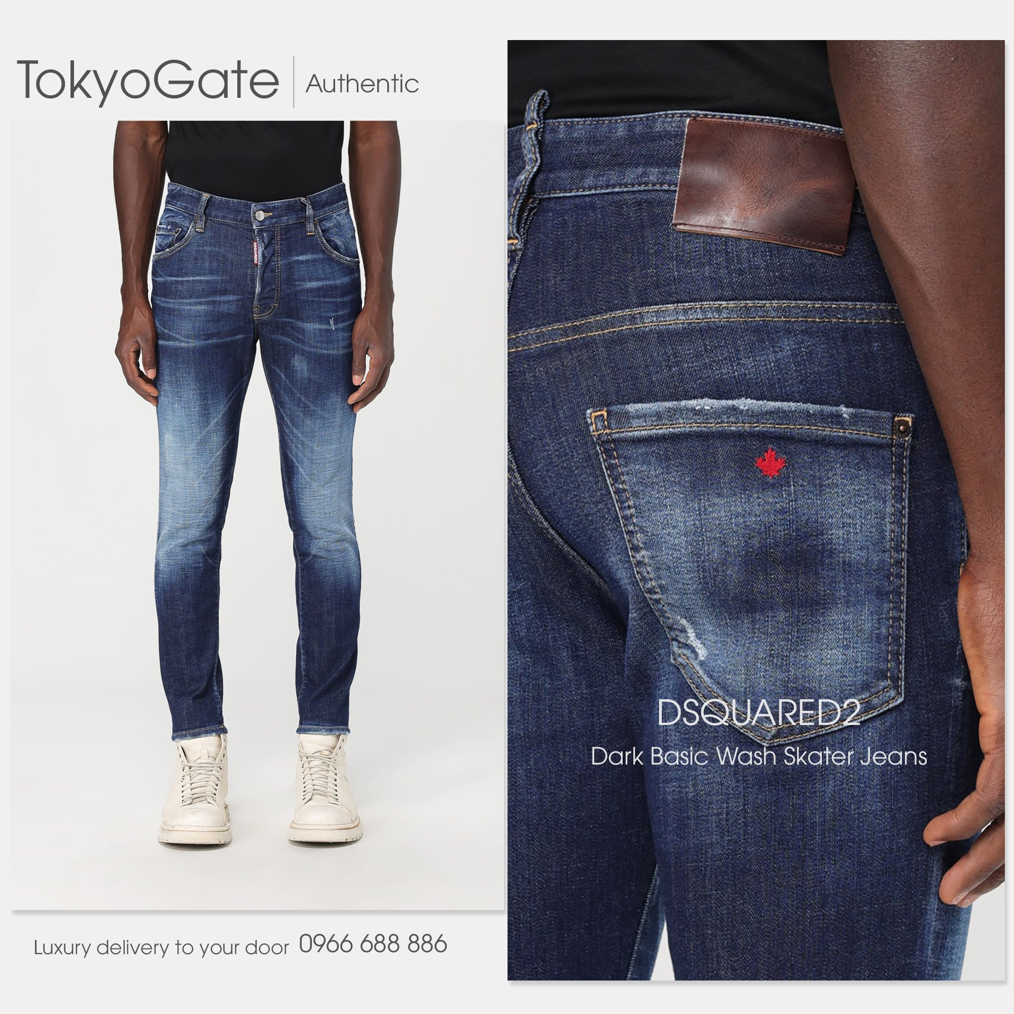 Quần jeans Dsquared2 S71LB1469 470 Skater
