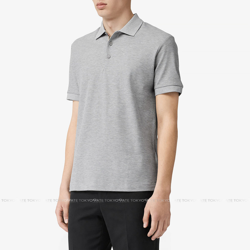 Áo polo Burberry 8092273 Hartford Pale Grey Melange Slim Fit
