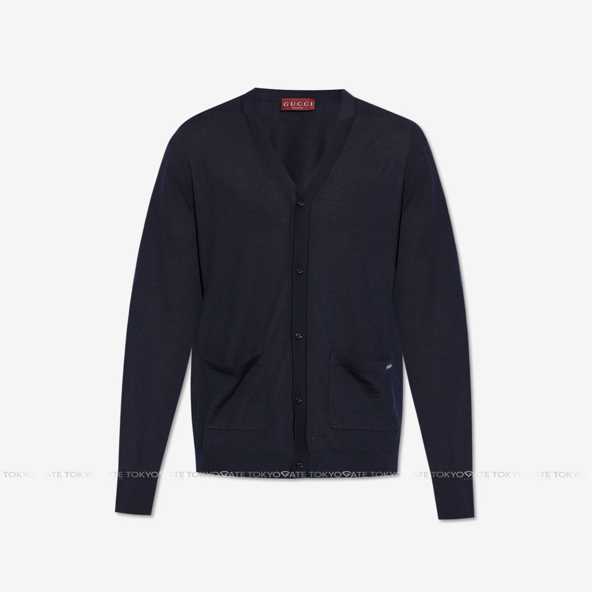 Áo khoác cardigan Gucci 822599 XKEP1 4632 Inlay Logo Navy