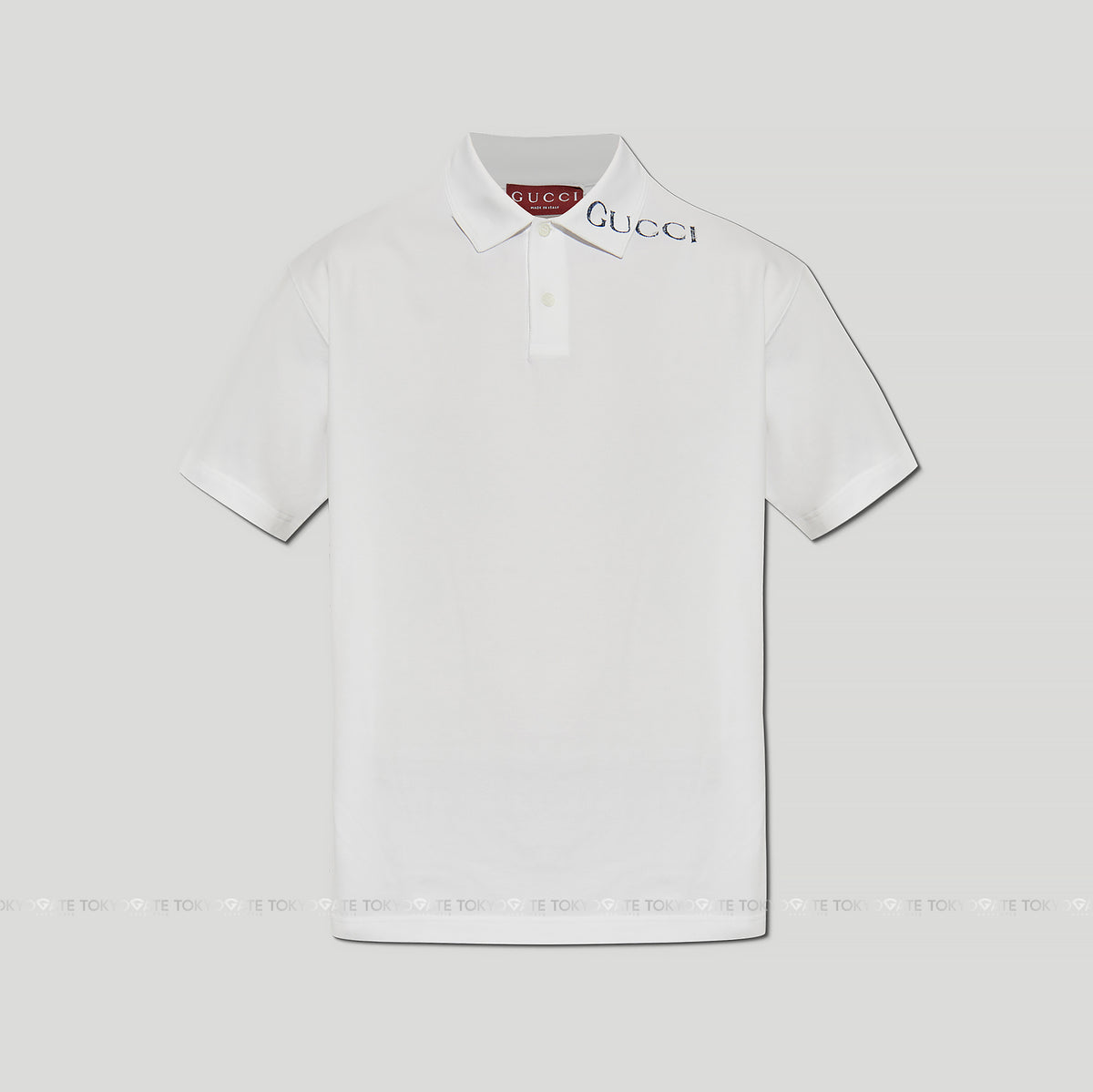 Áo polo Gucci 806255 XJQ14 9074 Collar Logo White Regular Fit