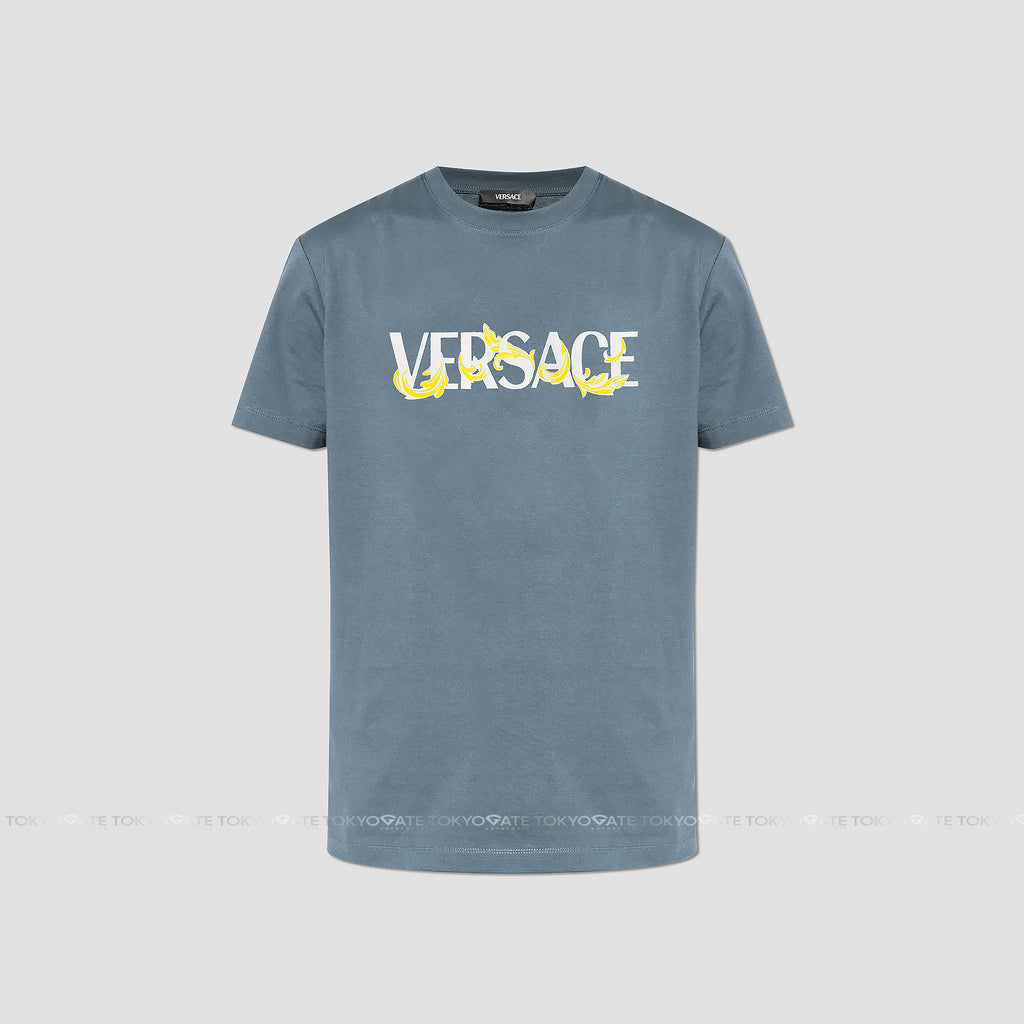 Áo phông Versace 1014427 1A16040 In Light Blue Regular Fit