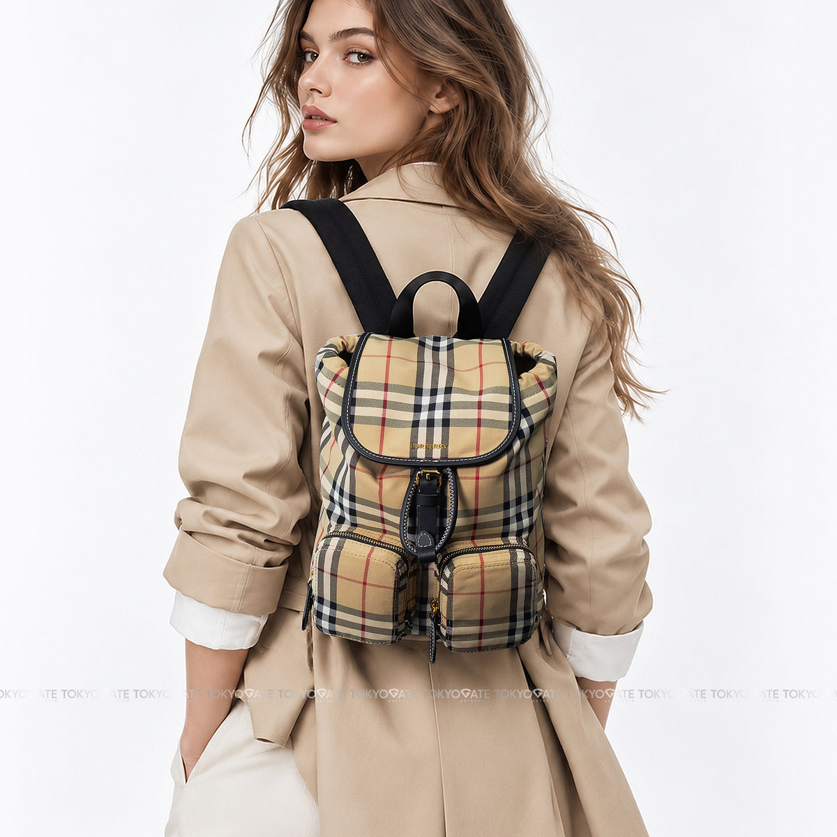 Balo nữ Burberry MN Enfield Hod 81315671 Archive Beige