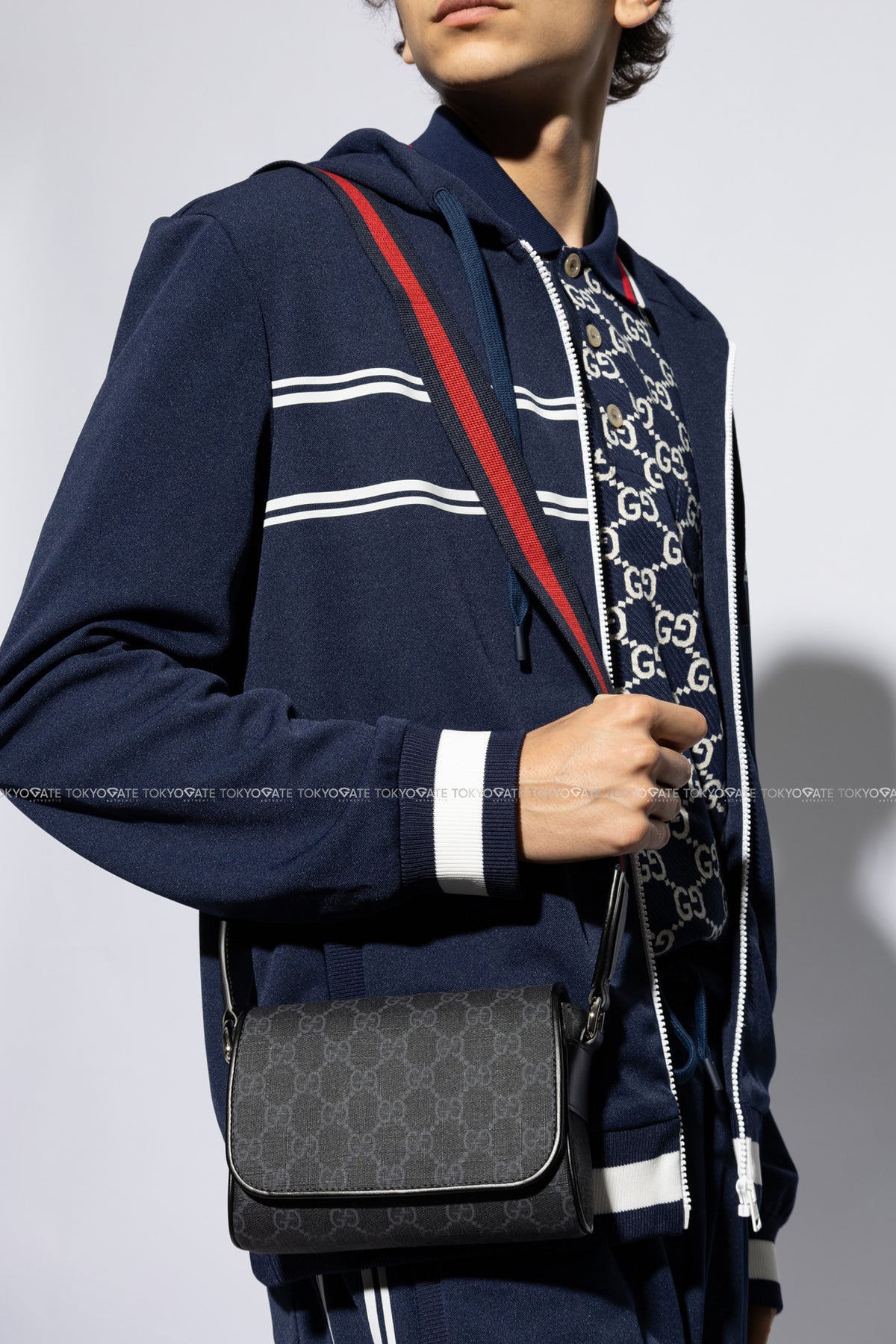 Túi Gucci 791741 FADJA 1042 GG Black Flap Messenger Bag