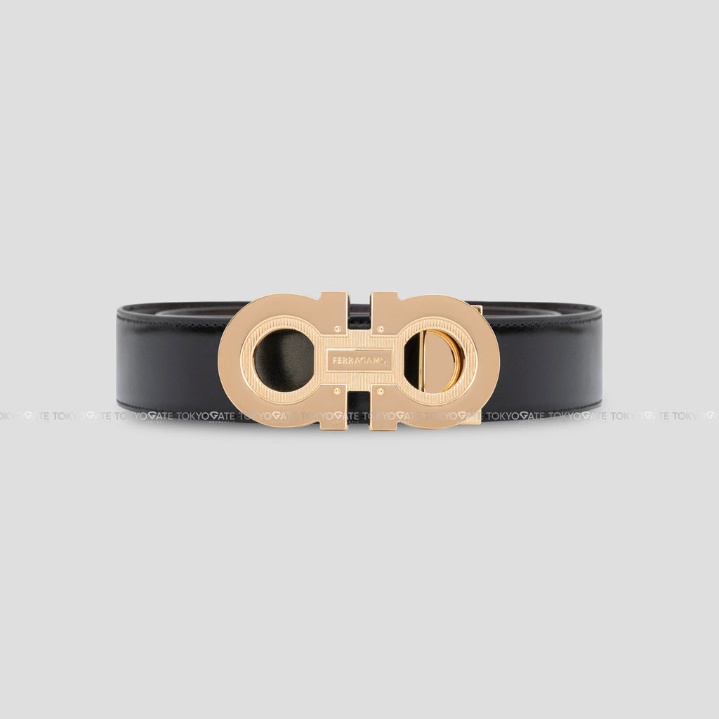 Dây lưng Ferragamo 670128 0772394 Reversible Gancini Belt Nero T.Moro