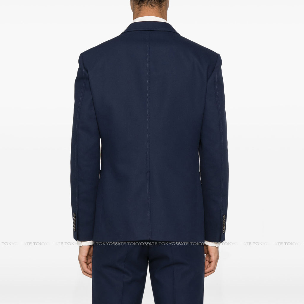 Blazer Gucci 751155 Web Stripe Cotton Formal Jacket Dark Blue