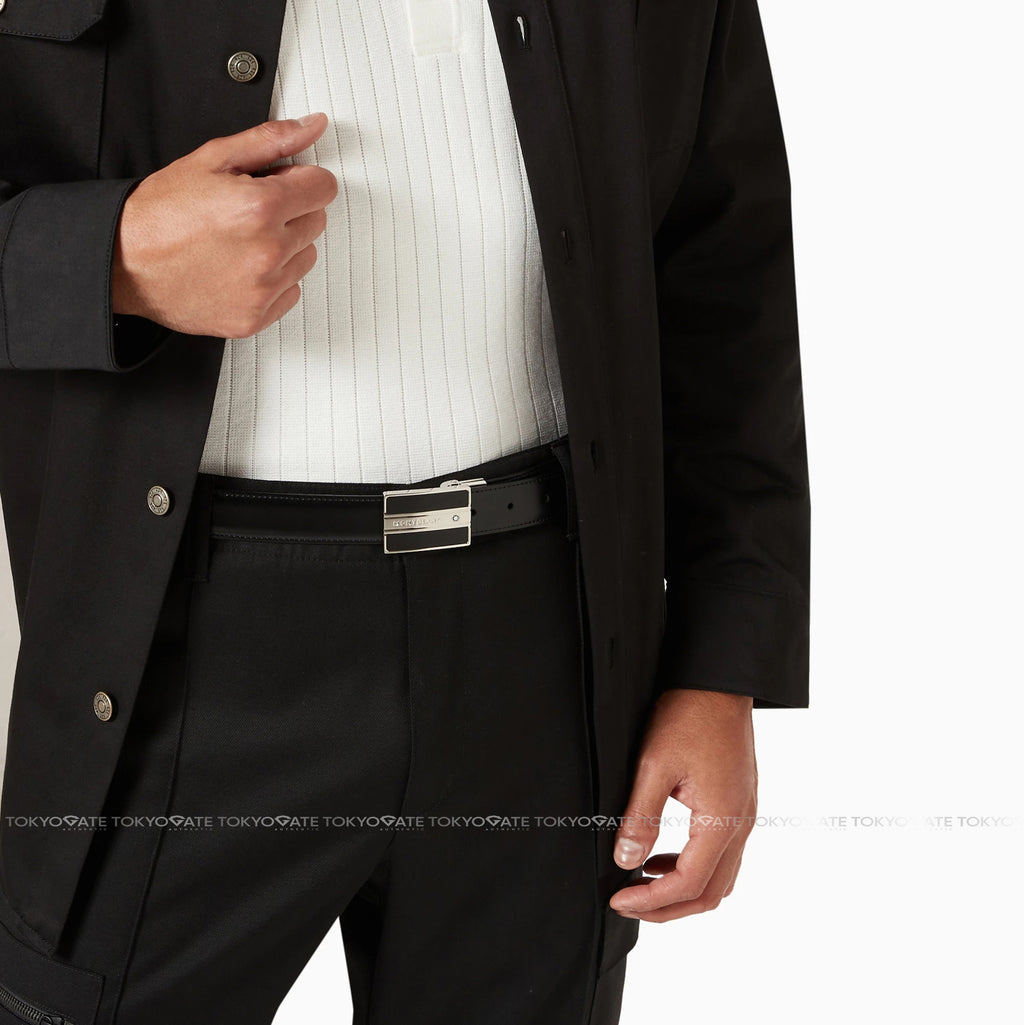 Dây lưng Montblanc 128136 Reversible Leather Belt Black Brown
