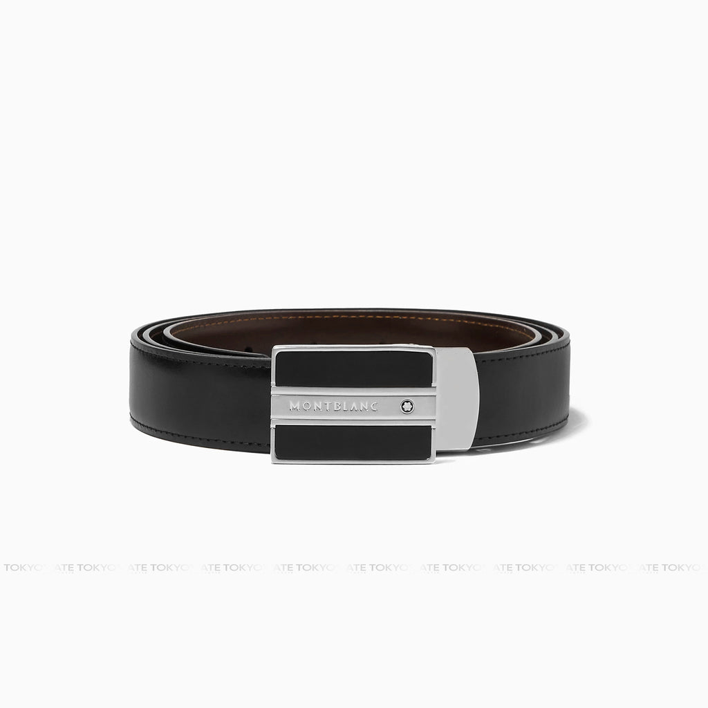 Dây lưng Montblanc 128136 Reversible Leather Belt Black Brown
