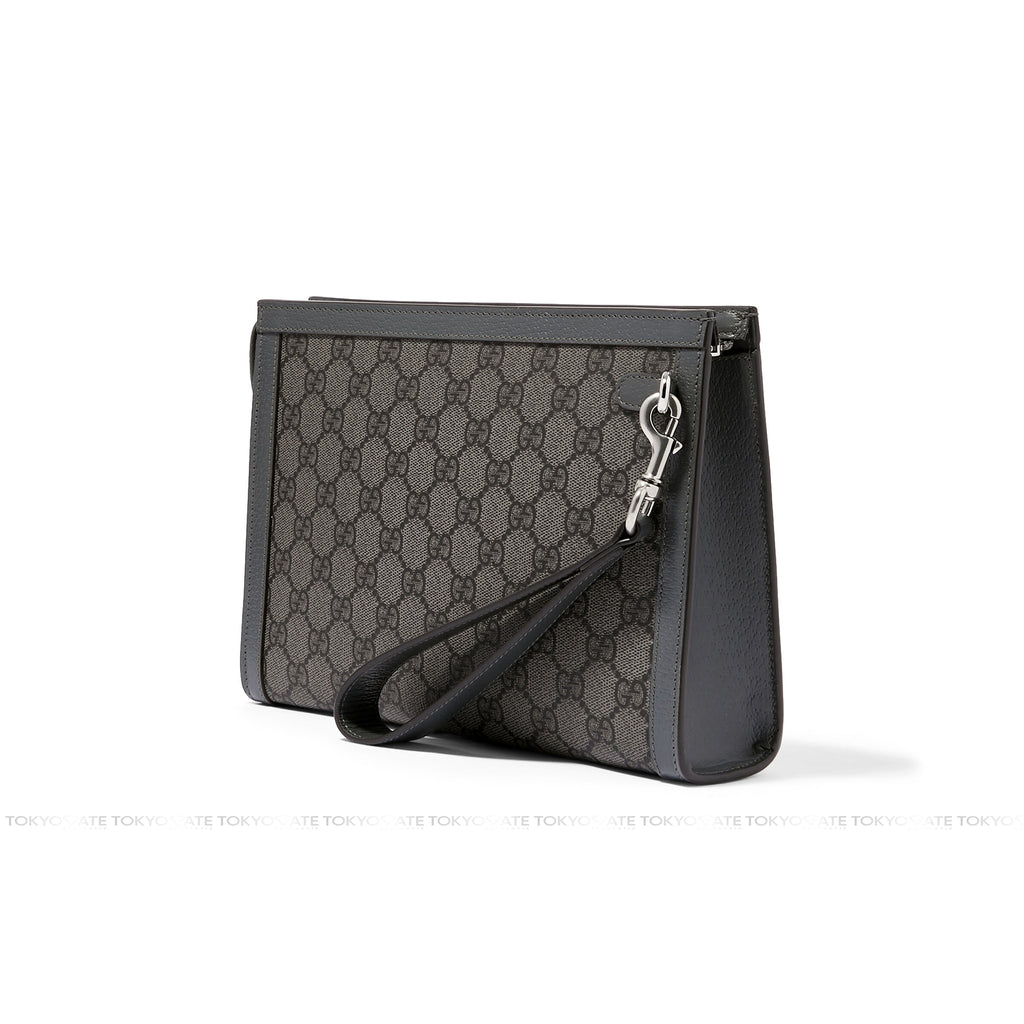 Clutch Gucci 760243 Ophidia GG Pouch Grey/Black