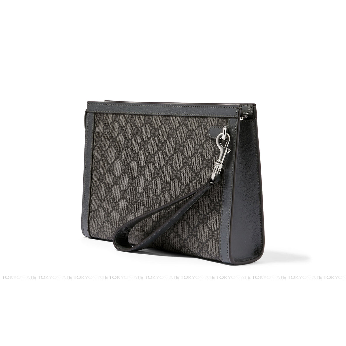 Clutch Gucci 760243 Ophidia GG Pouch Grey/Black