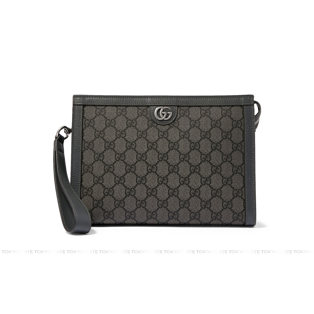 Clutch Gucci 760243 Ophidia GG Pouch Grey/Black