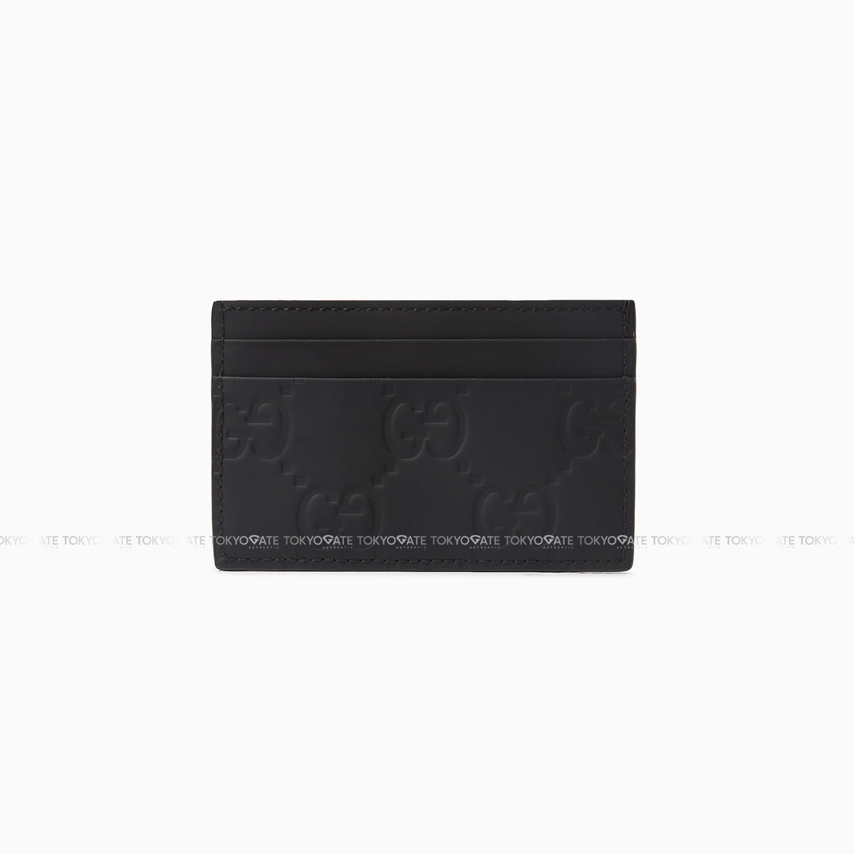 Ví đựng card Gucci 771315 AACOL 1000 GG Rubber-Effect Card Case Black