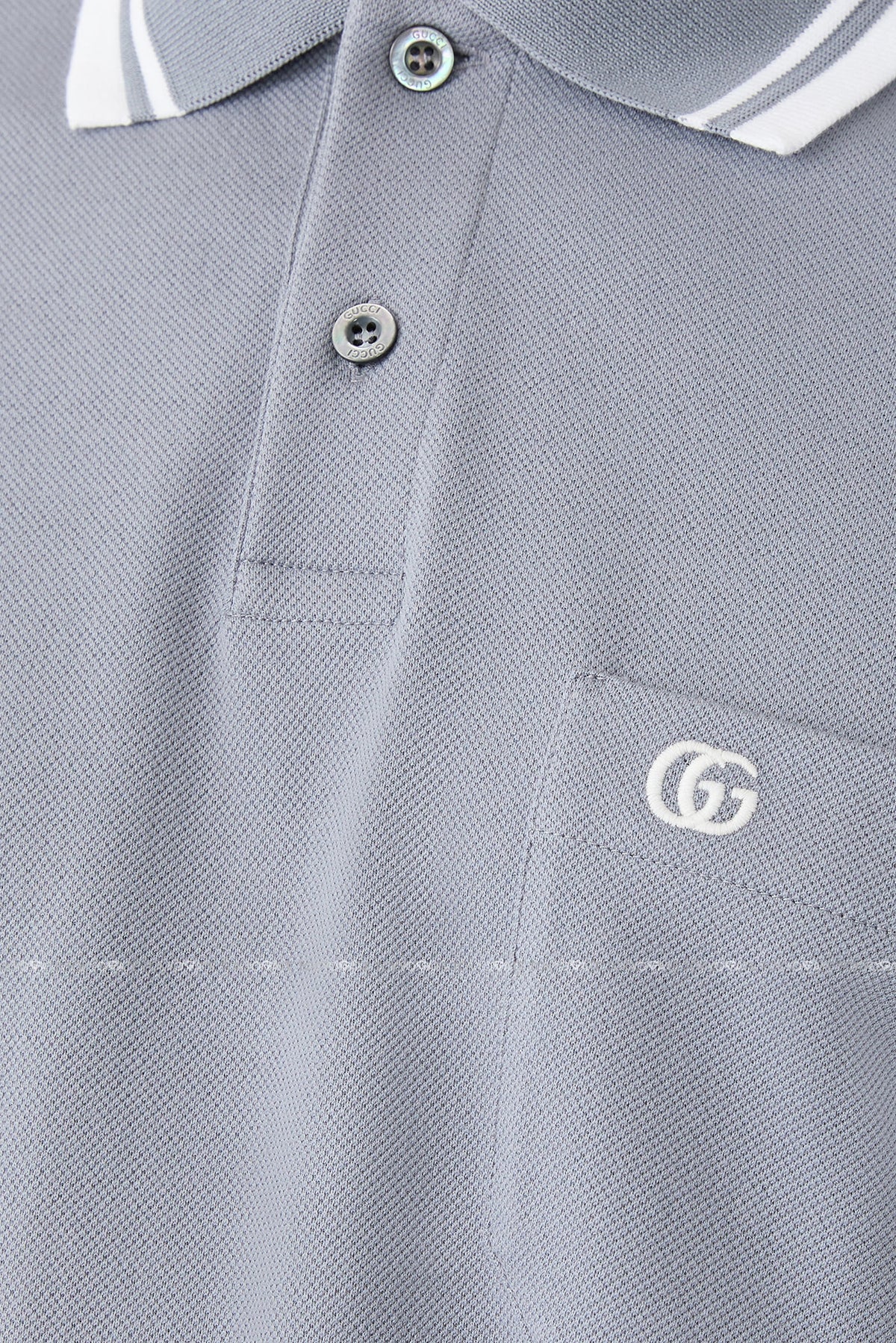 Áo polo Gucci 795174 XJG16 4923 Cotton Piquet Light Blue Regular Fit