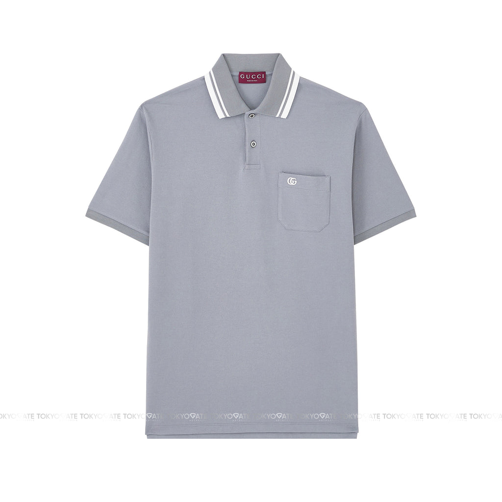 Áo polo Gucci 795174 XJG16 4923 Cotton Piquet Light Blue Regular Fit