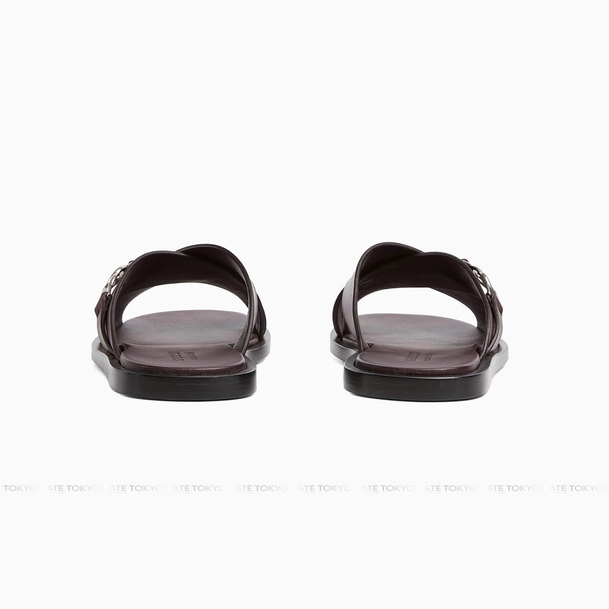 Dép Gucci Interlocking GG Sandals in Leather Burgundy