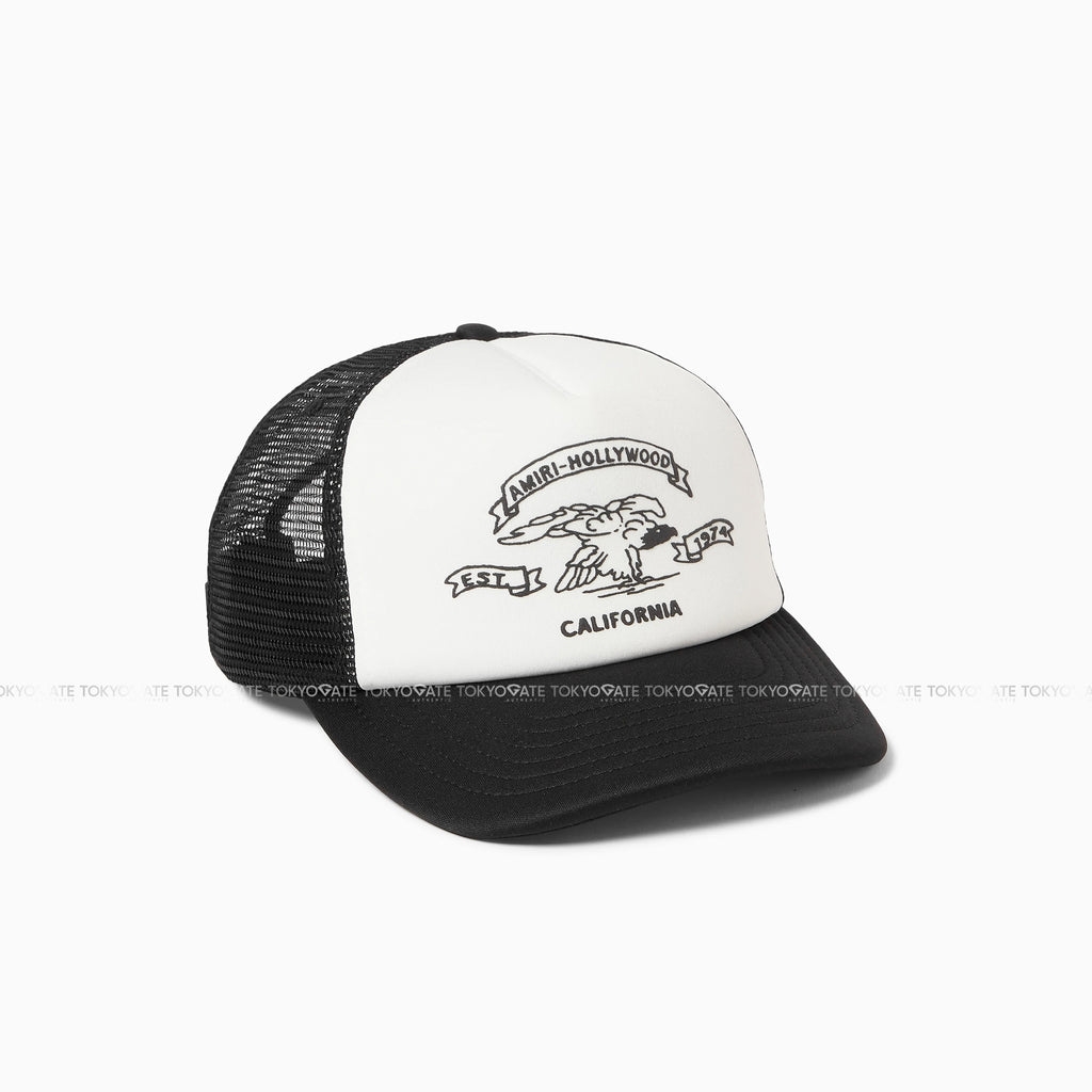 Mũ lưỡi trai Amiri Eagle Trucker Hat AMSAHE1014 001 Black