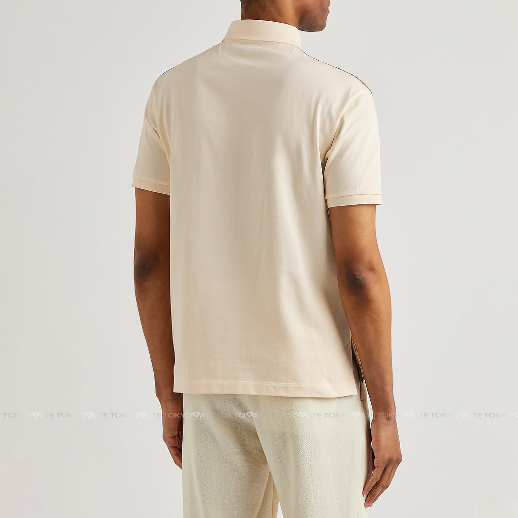 Áo polo Gucci 682015 XJD1F 2270 Jumbo GG Jacquard Beige Regular Fit