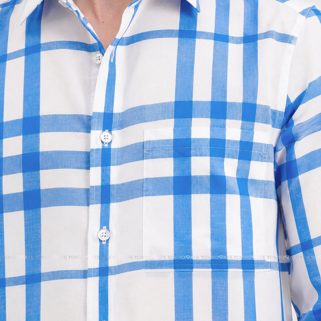 Áo sơ mi Burberry 8092916 Claverdon Sky Blue Slim Fit