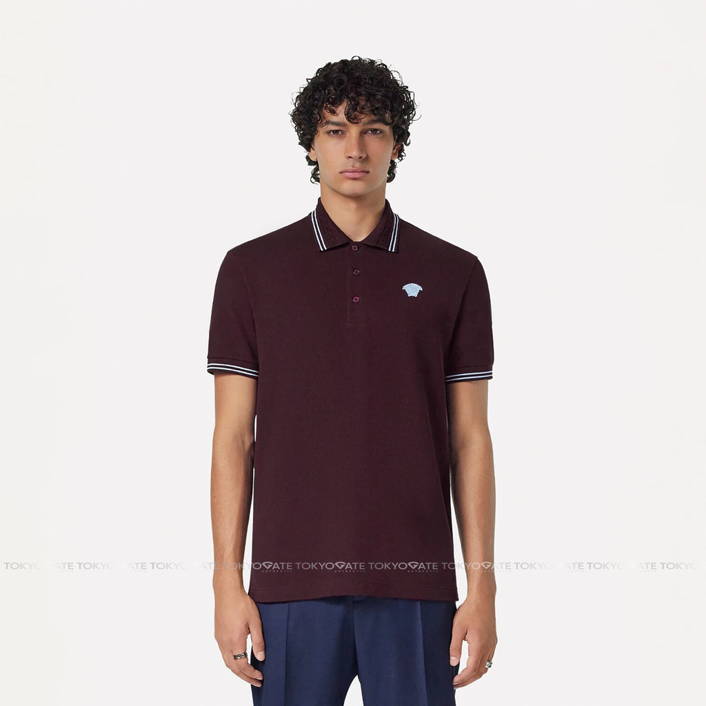 Áo polo Versace 1013910 1A09860 Burgundy Regular Fit