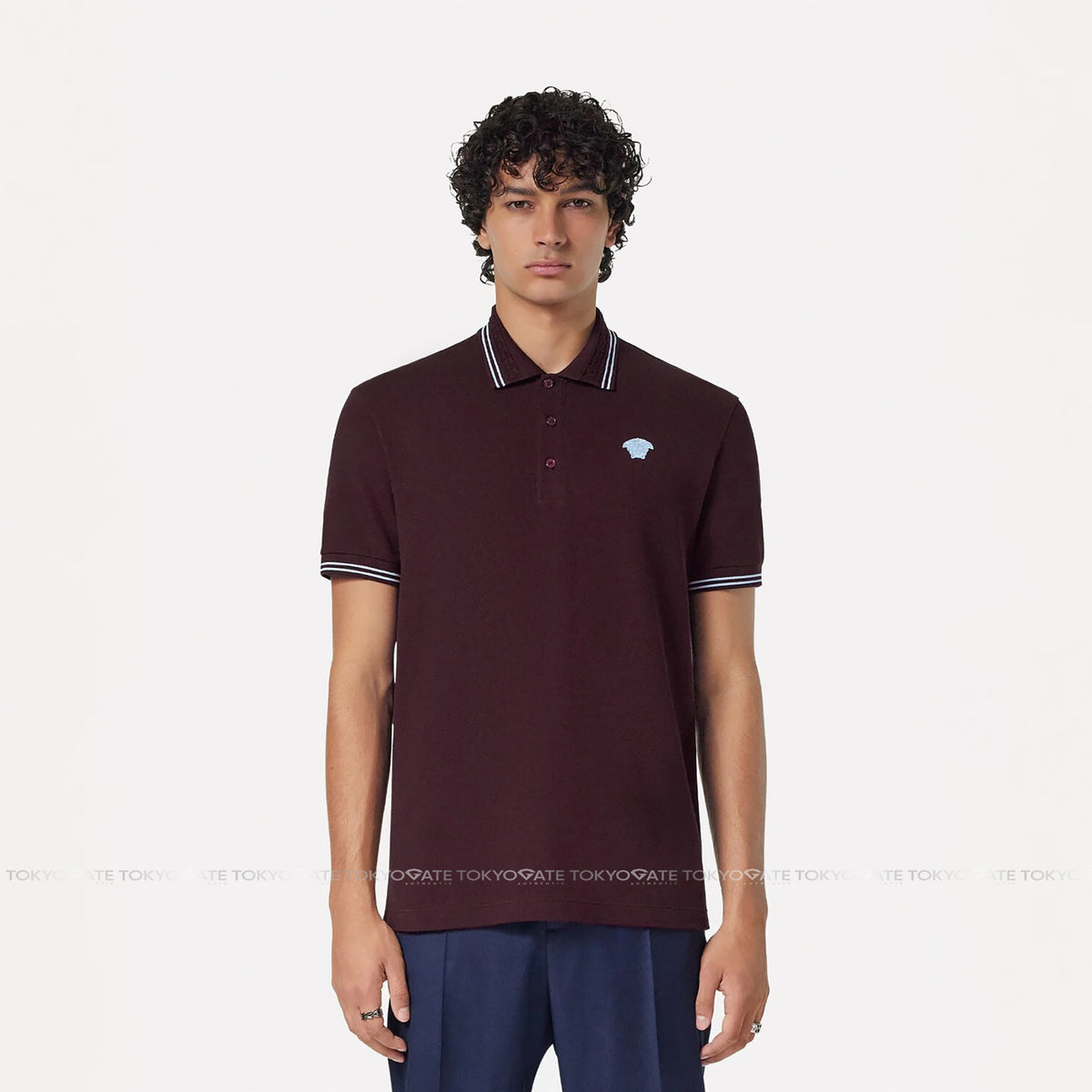 Áo polo Versace 1013910 1A09860 Burgundy Regular Fit