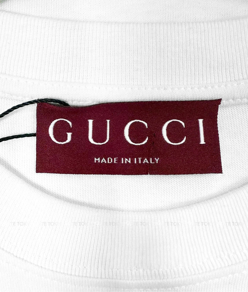 Áo phông Gucci 785345 XJGKJ 9541 Print Cotton Jersey White