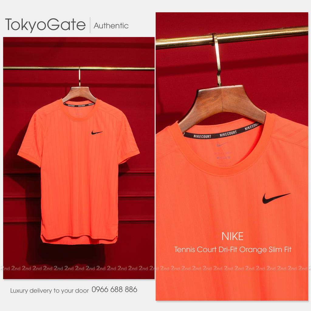 [2nd] Áo phông Nike Tennis Court Dri-Fit Orange Slim Fit