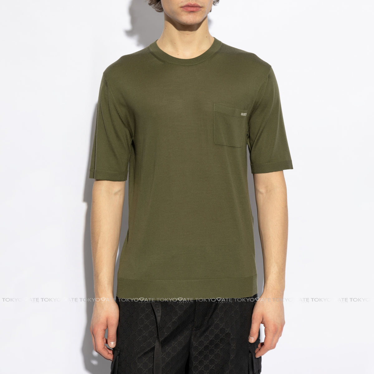 Áo len Gucci 824126 XKER2 3051 Fine Wool Knit Top Dark Green