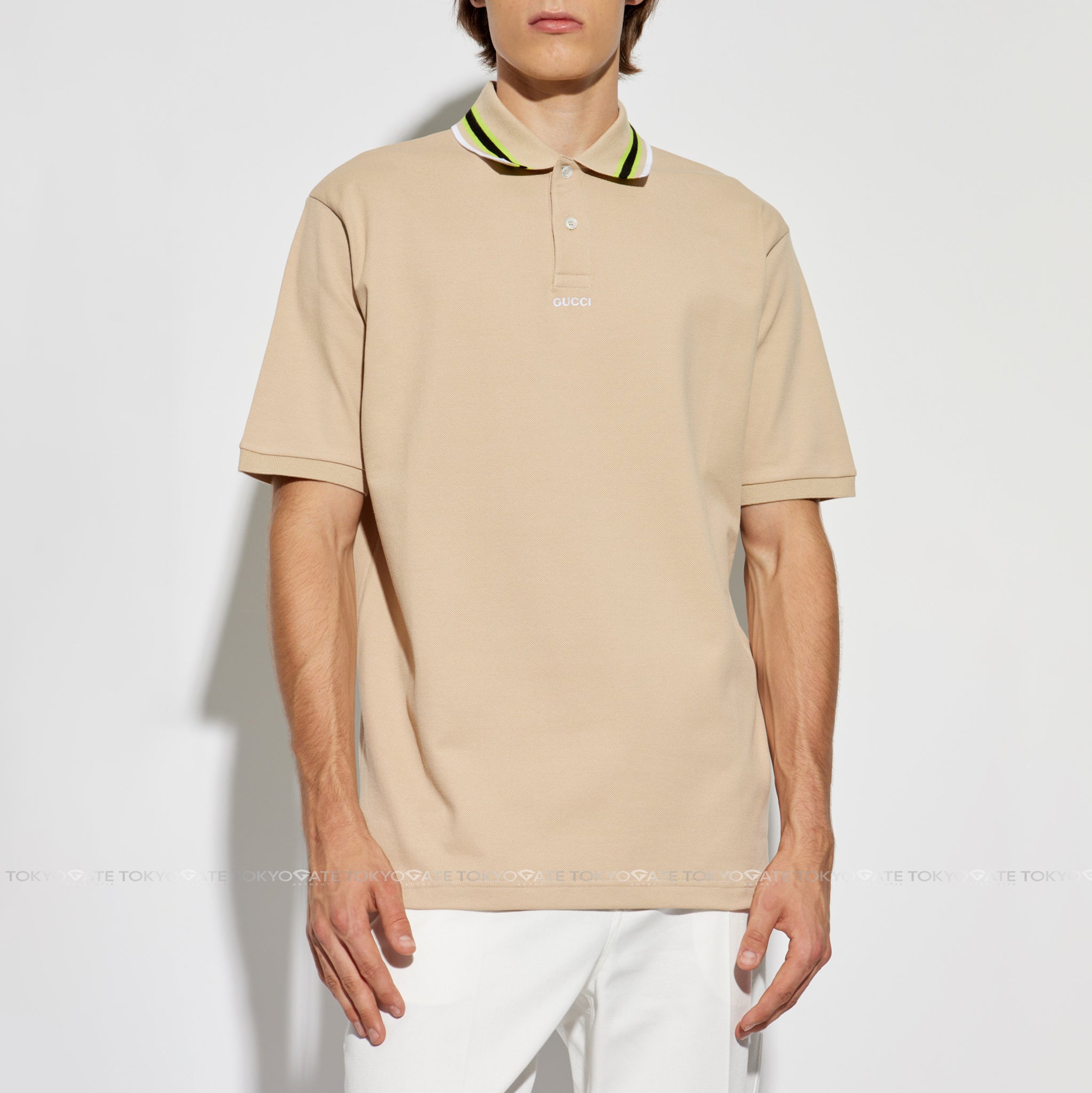 Áo polo Gucci 788024 XJGJY 2219 Beige Regular Fit