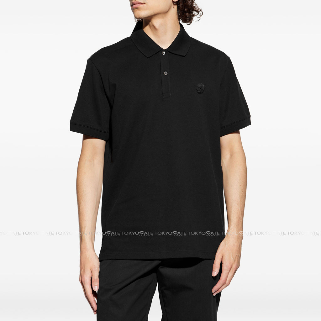 Áo polo Alexander McQueen 622106 QQX33 1000 Black Regular Fit