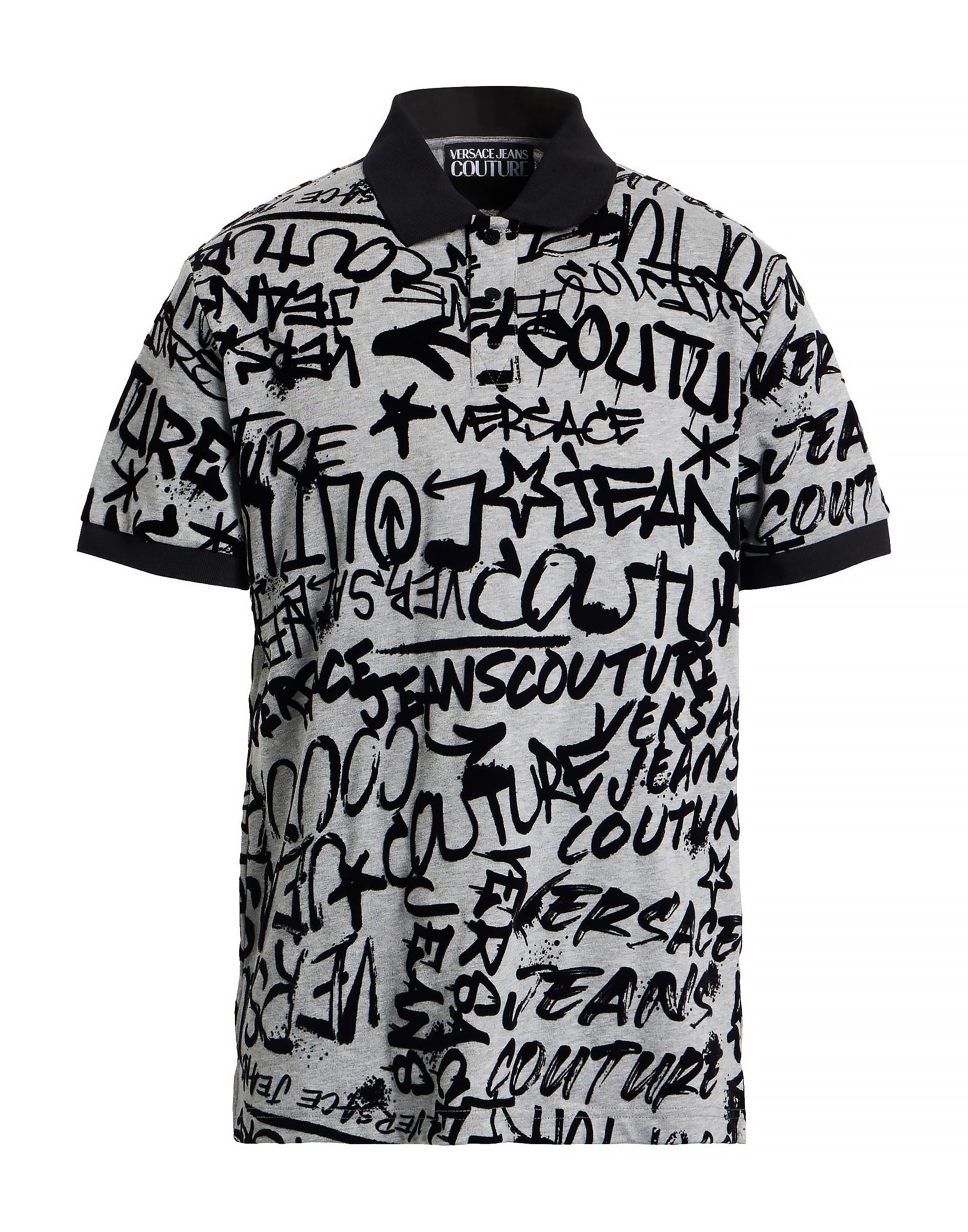 Áo polo Versace Jeans Couture 75GCG6RO Graffiti Flock Regular Fit