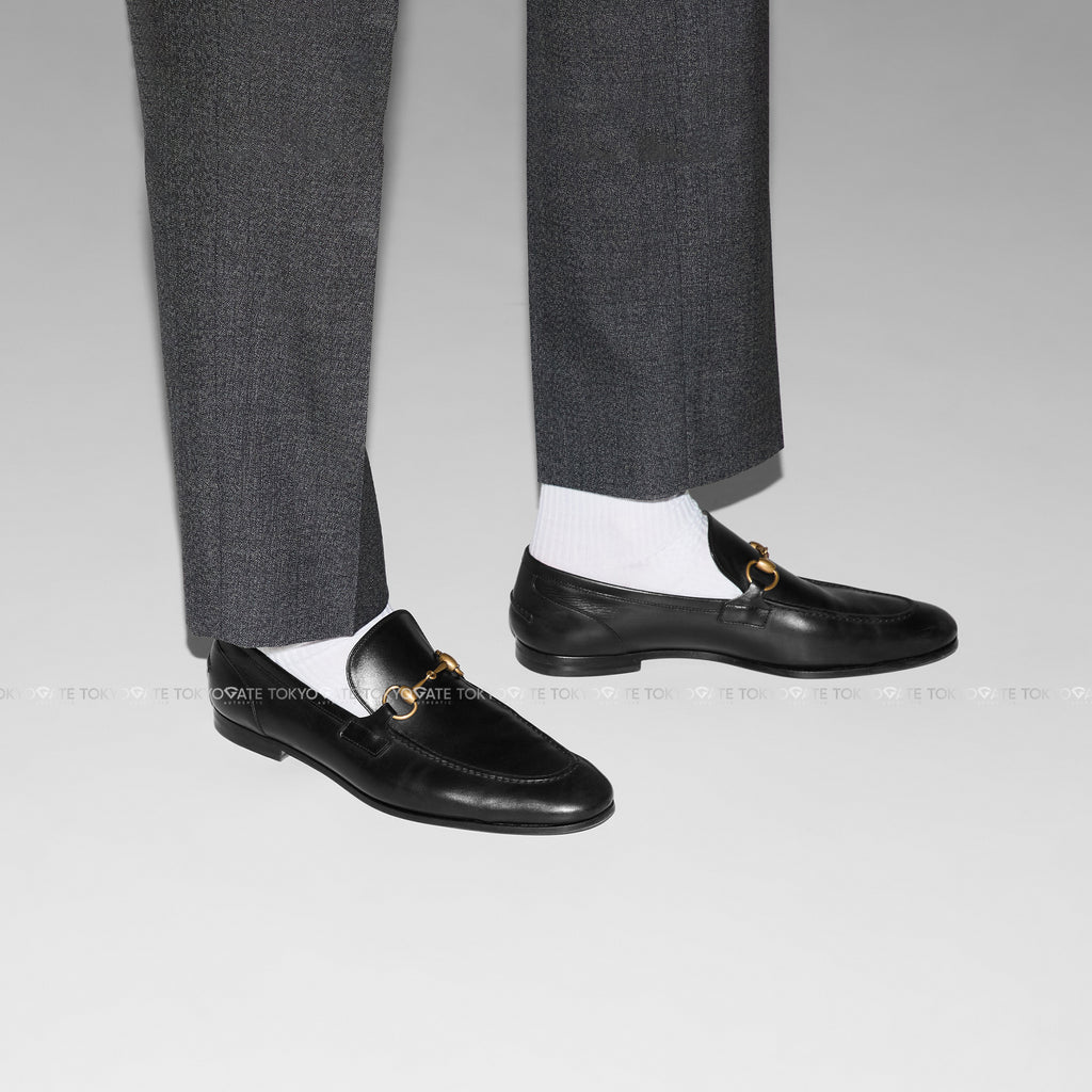 Giày Gucci 406994 BLM00 1000 Jordaan Horsebit Black Loafers