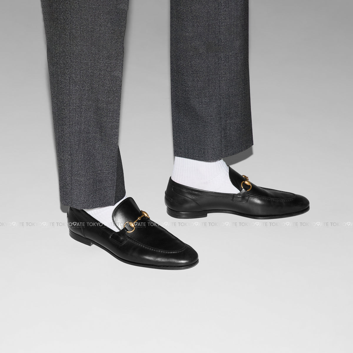 Giày Gucci 406994 BLM00 1000 Jordaan Horsebit Black Loafers