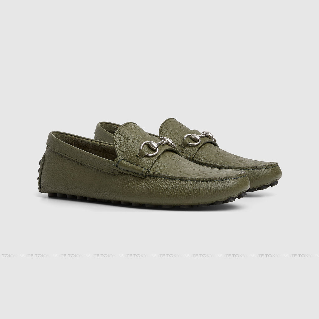 Giày Gucci 765859 AADQ4 3352 Driver With Horsebit Green