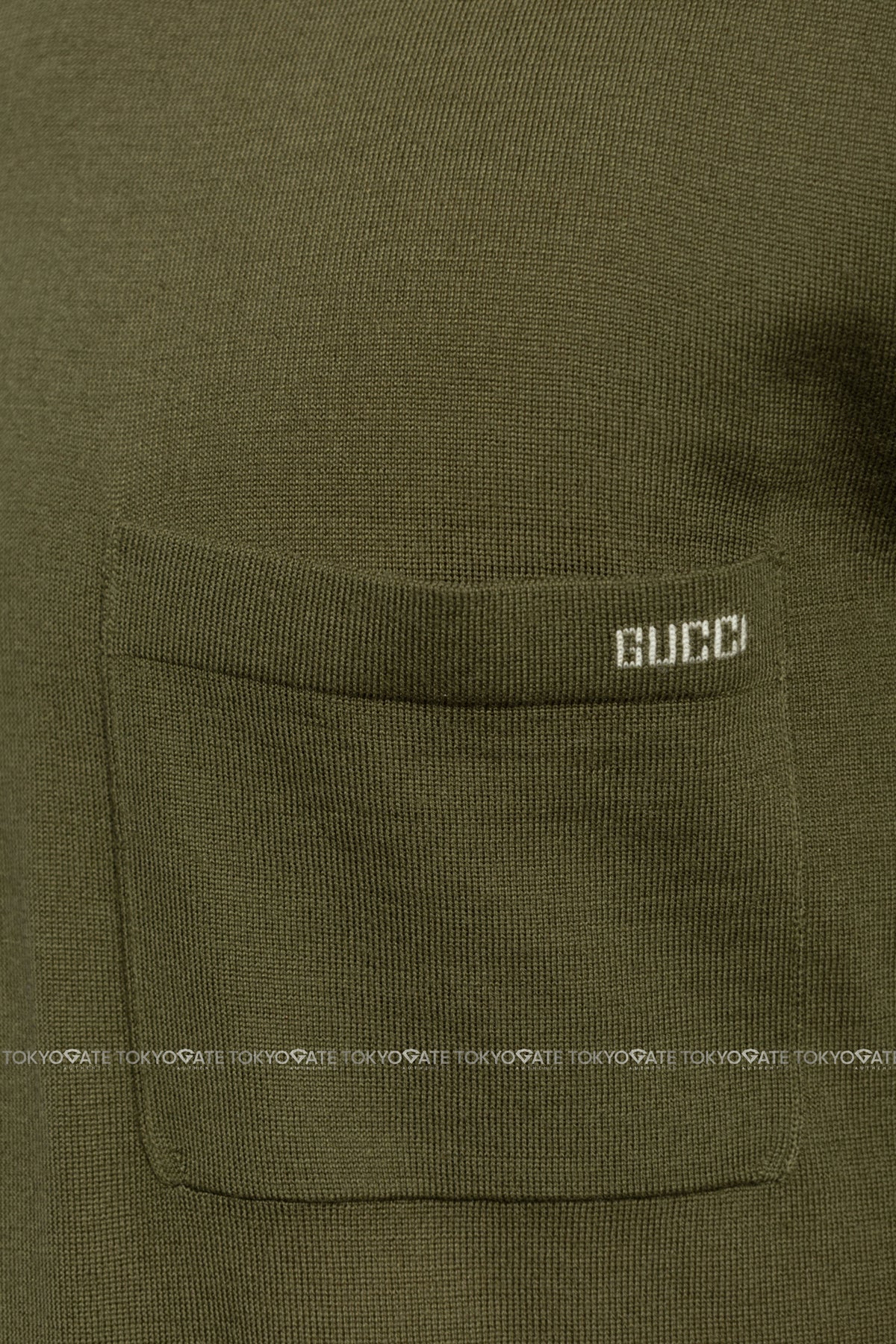 Áo len Gucci 824126 XKER2 3051 Fine Wool Knit Top Dark Green