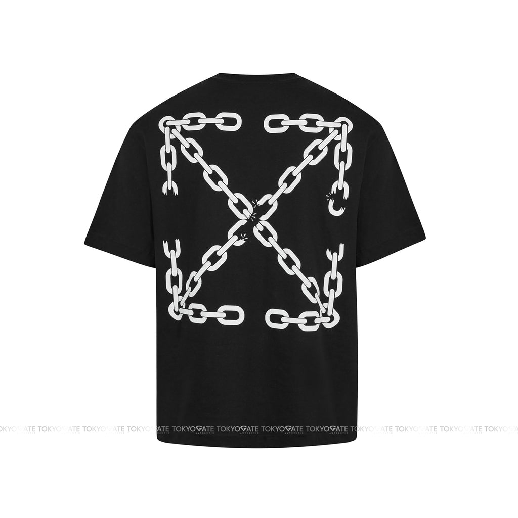 Áo phông Off-White 44MAA120FJ001 Chain Arrow Skate S/S Tee Black Oversize