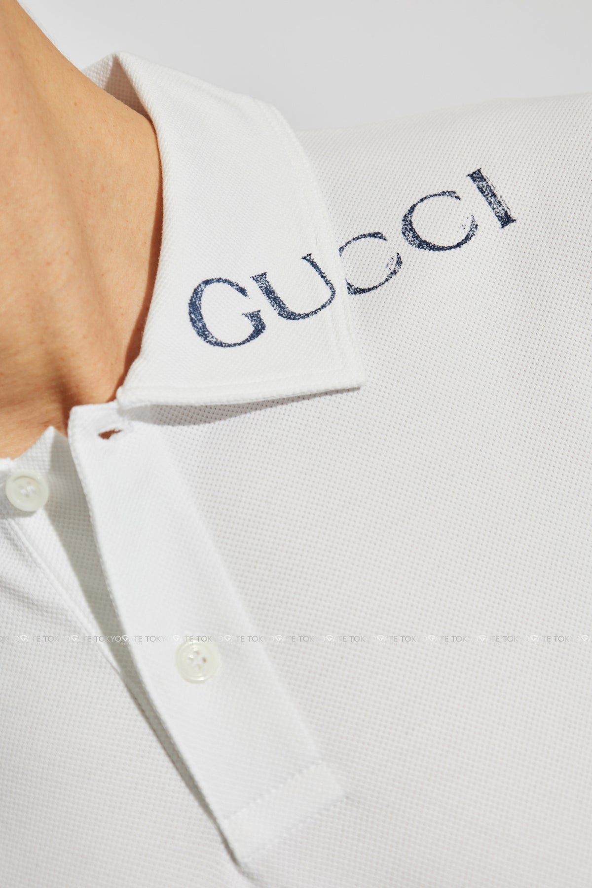 Áo polo Gucci 806255 XJQ14 9074 Collar Logo White Regular Fit