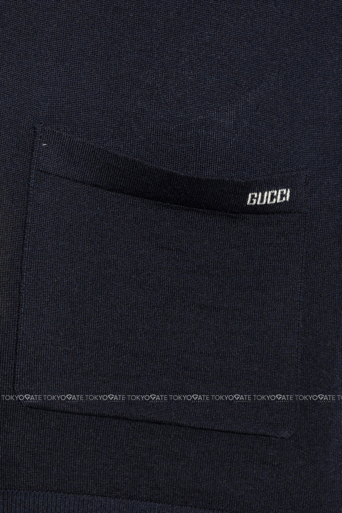 Áo khoác cardigan Gucci 822599 XKEP1 4632 Inlay Logo Navy