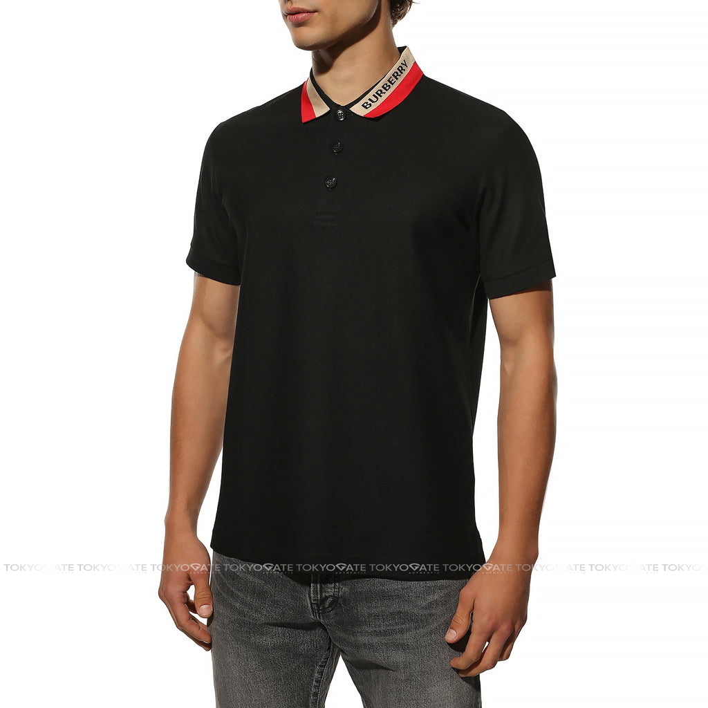Áo polo Burberry 8083154 Edney Black Slim Fit