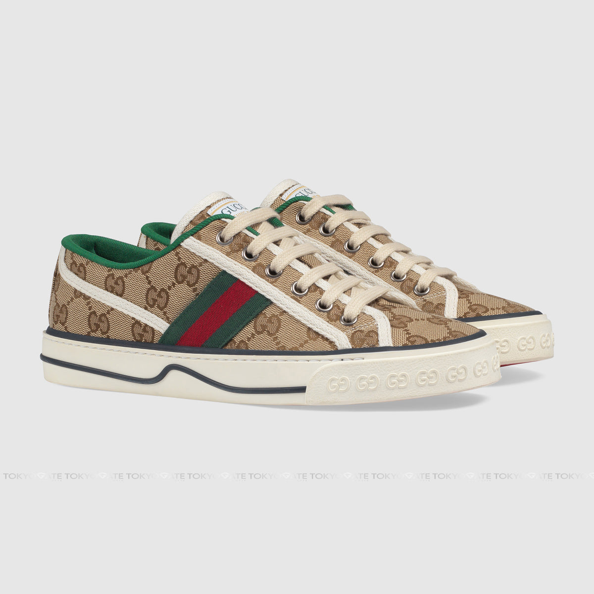 Giày Gucci 606111 HVK20 9766 Tennis 1977 GG Canvas Beige Ebony
