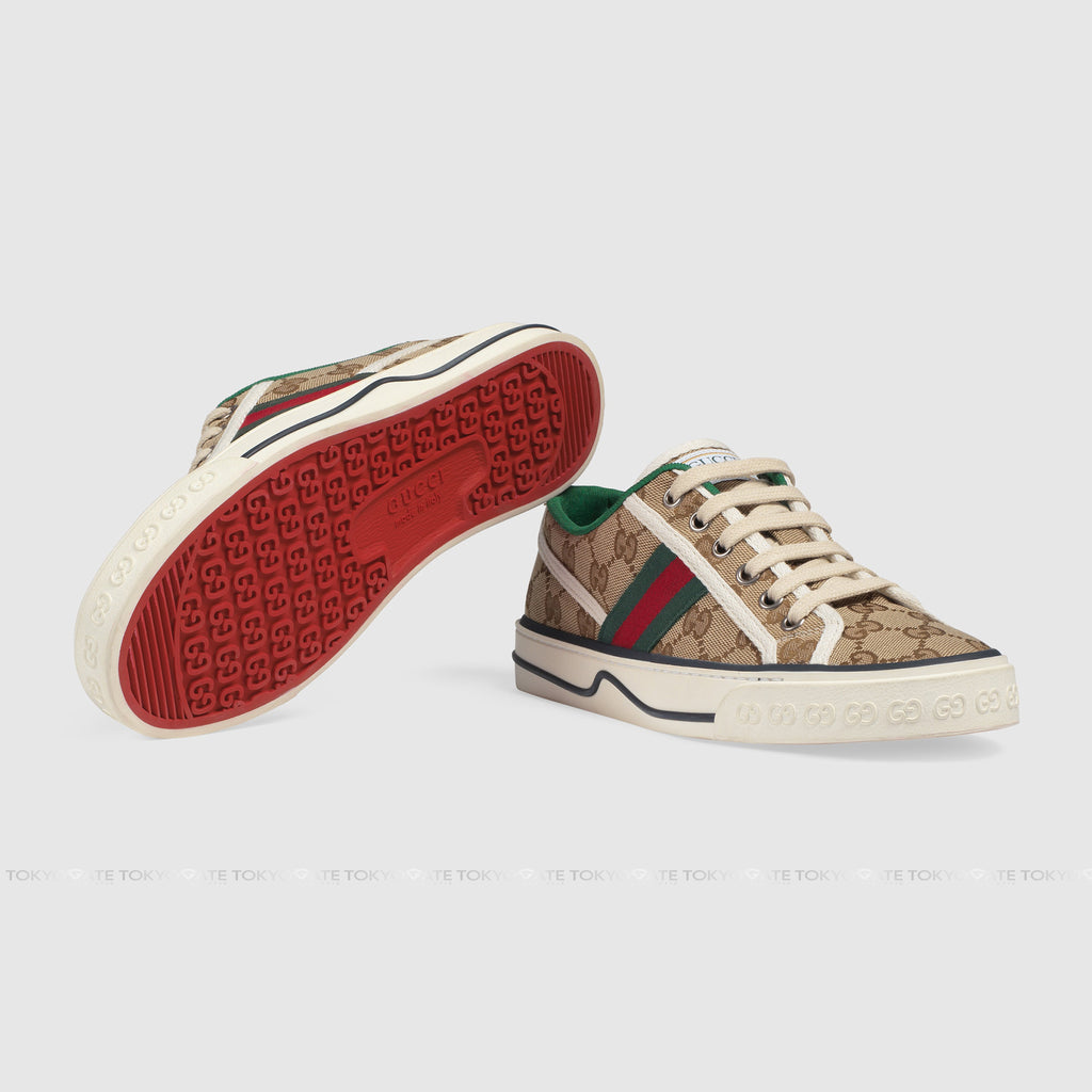 Giày Gucci 606111 HVK20 9766 Tennis 1977 GG Canvas Beige Ebony