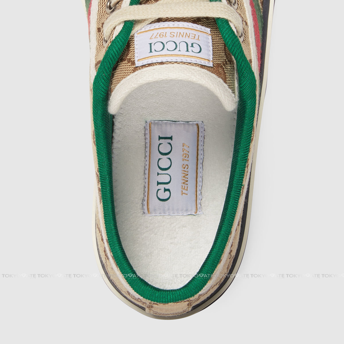 Giày Gucci 606111 HVK20 9766 Tennis 1977 GG Canvas Beige Ebony