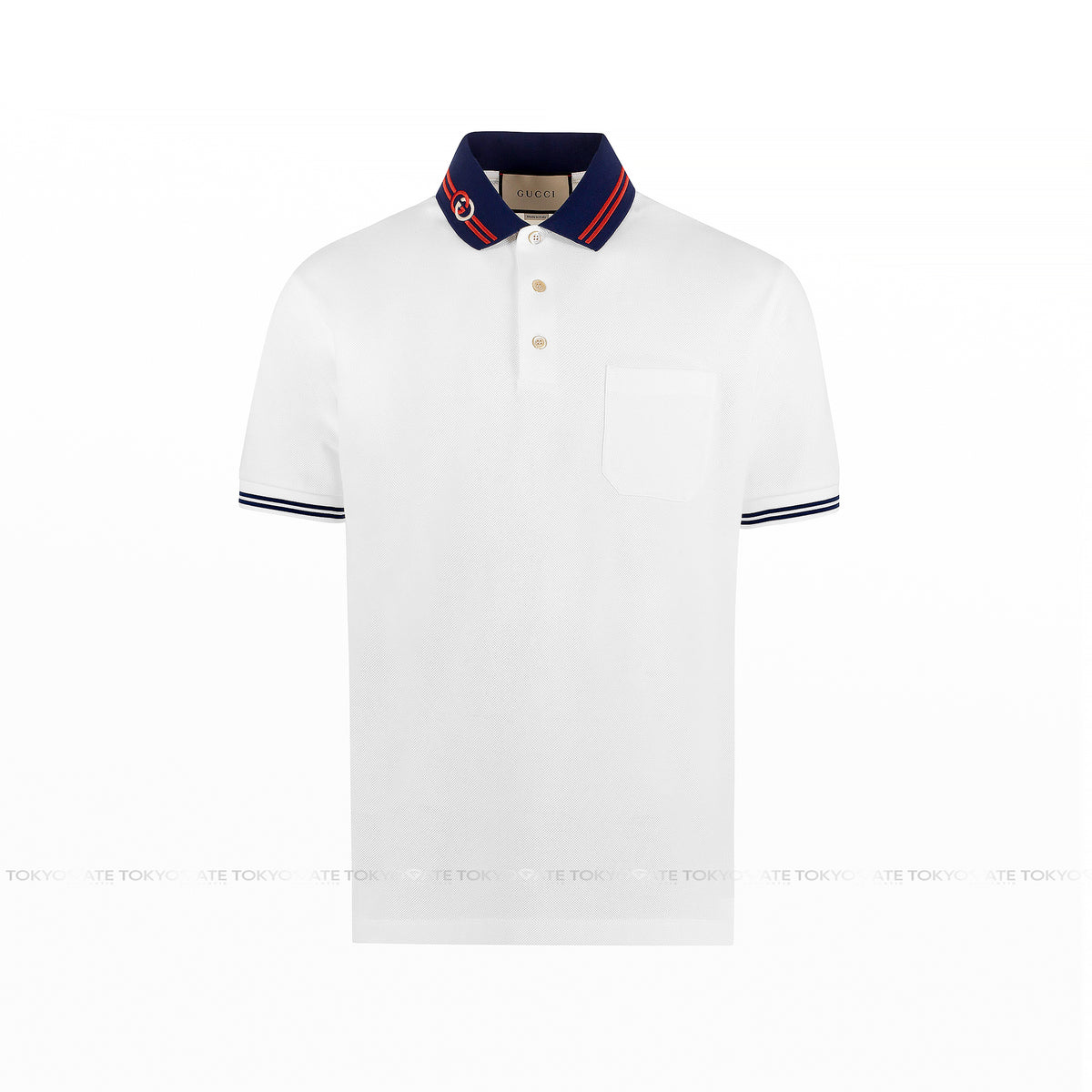 Áo polo Gucci 658067 XJDI2 9692 Cotton Piquet Polo With Interlocking G White