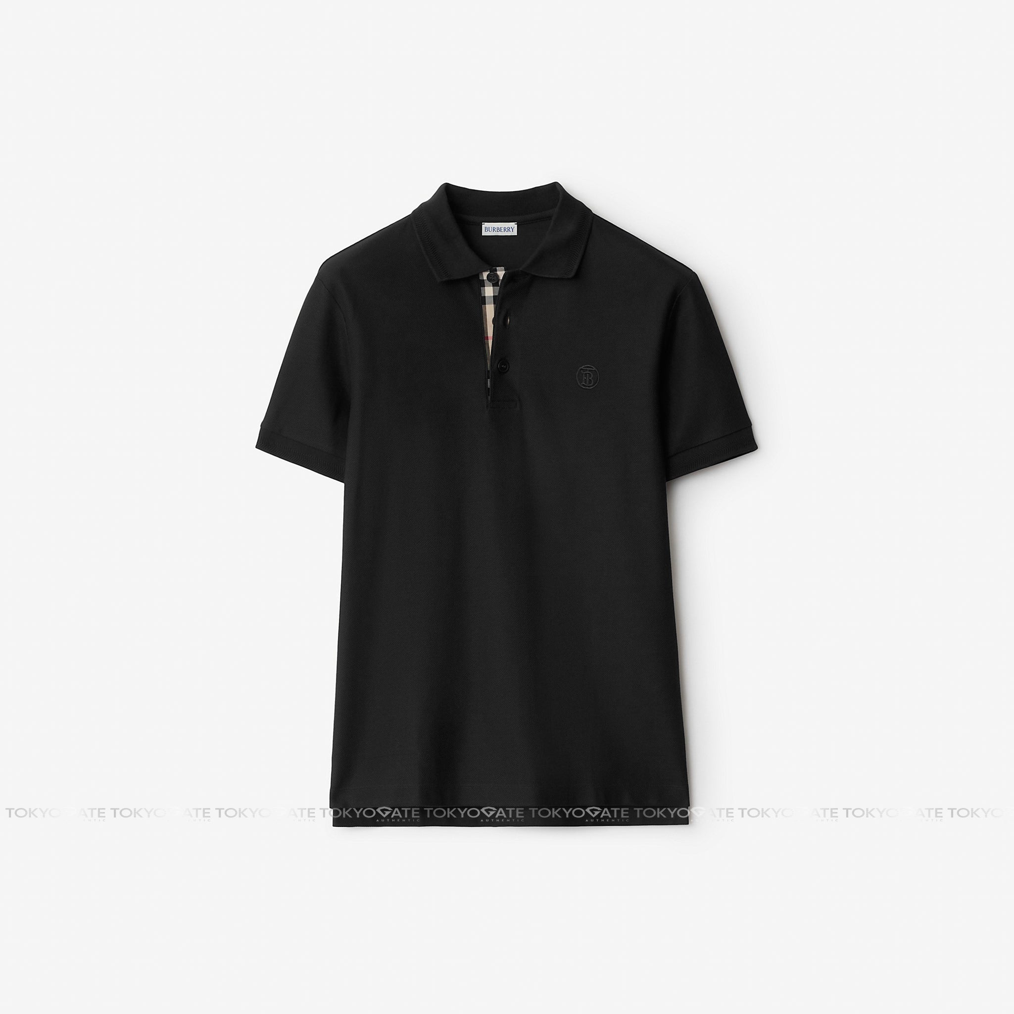 Áo polo Burberry 8055228 SS New Eddie TB Black Slim Fit