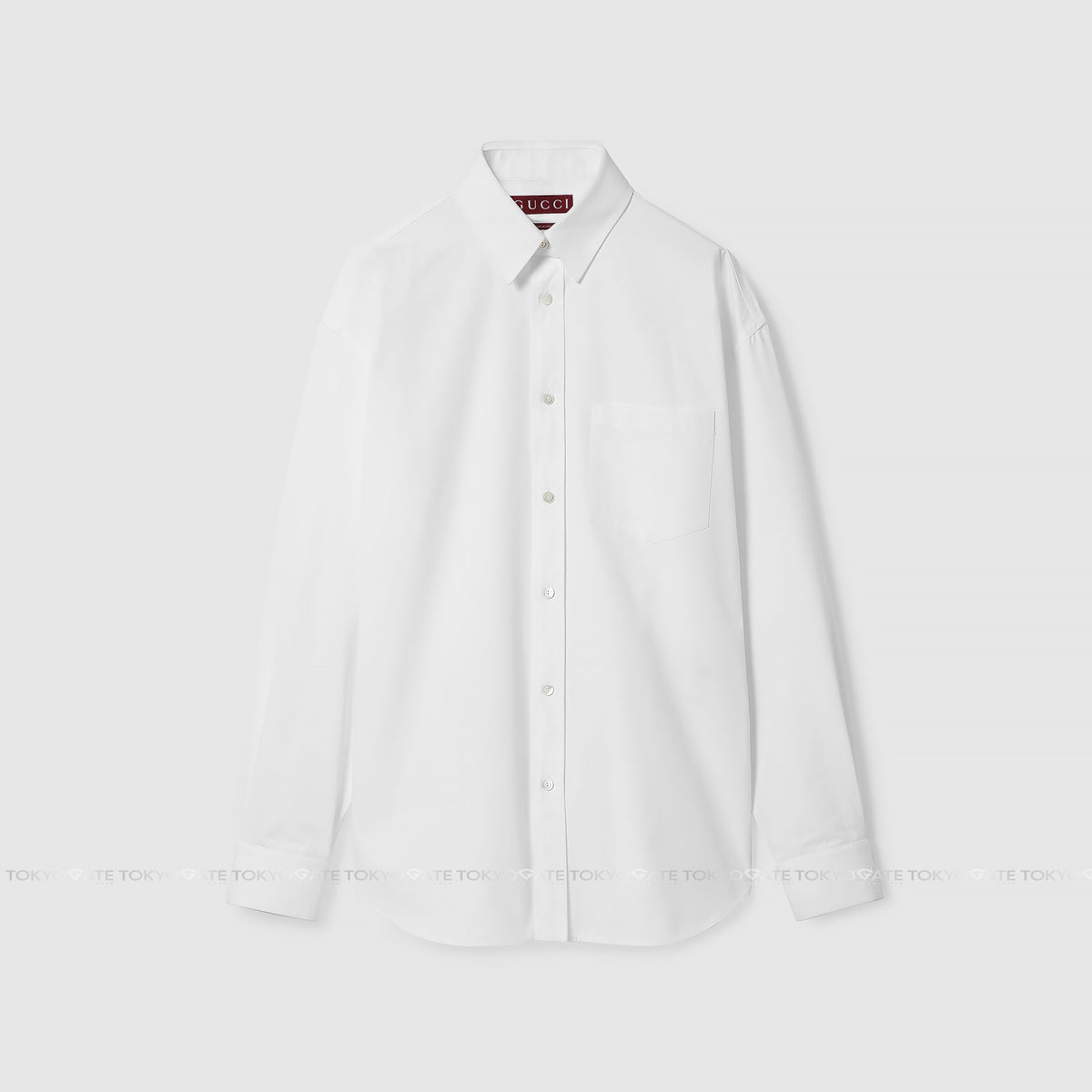 Áo sơ mi Gucci 787538 ZAQQS 9000 Heavy Cotton Popeline White Regular Fit