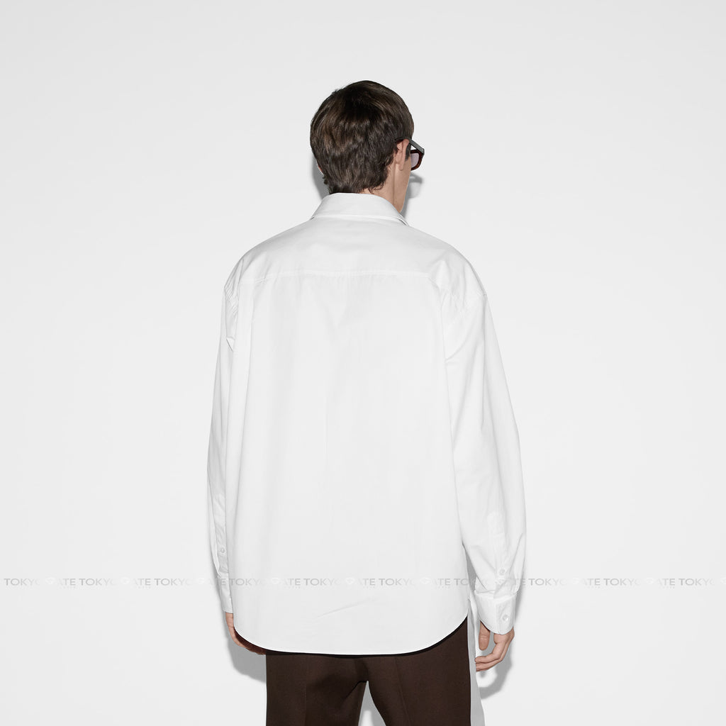Áo sơ mi Gucci 787538 ZAQQS 9000 Heavy Cotton Popeline White Regular Fit