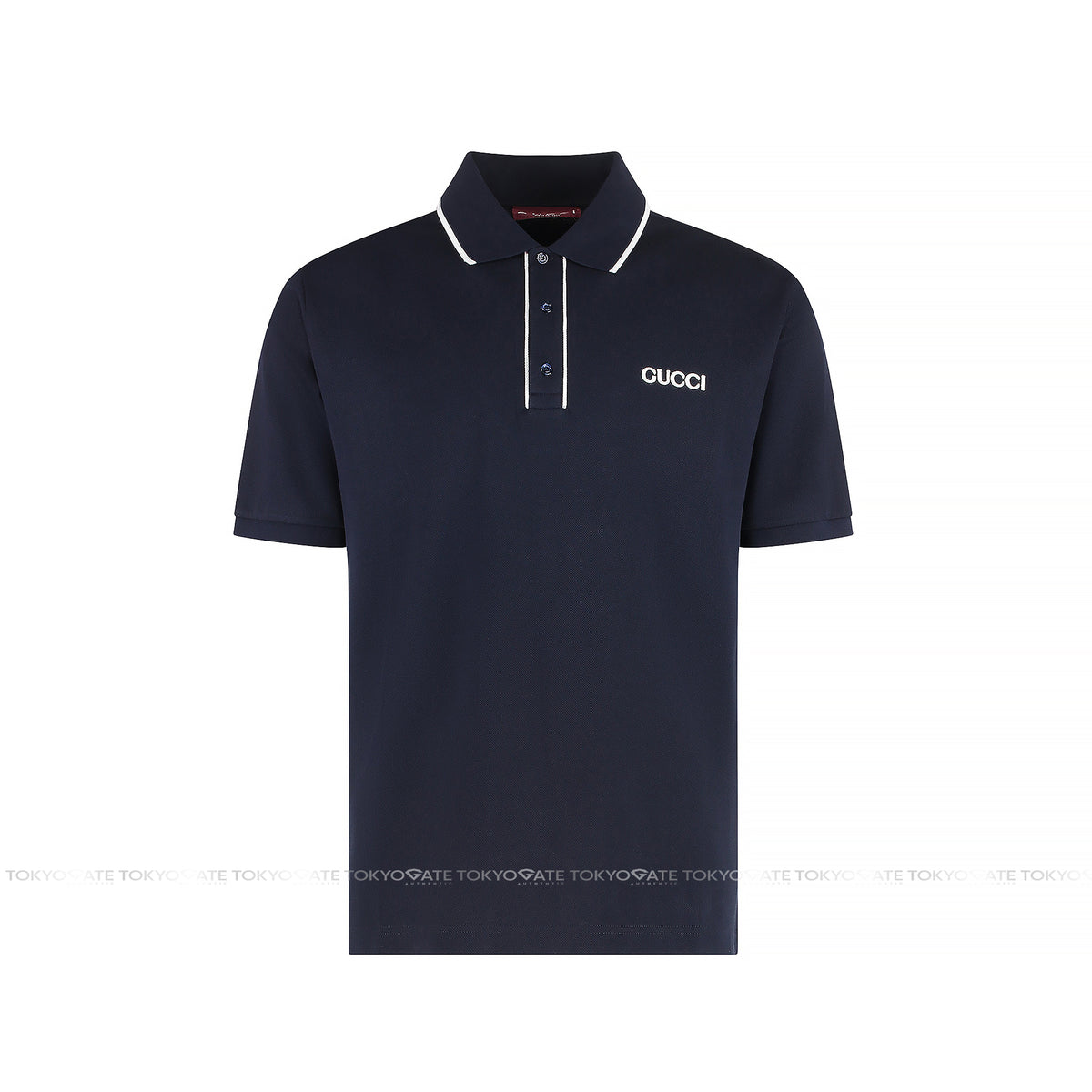 Áo polo Gucci 806250 XJG3G 4003 Cotton Piquet Polo Shirt With Embroidery Navy Regular Fit