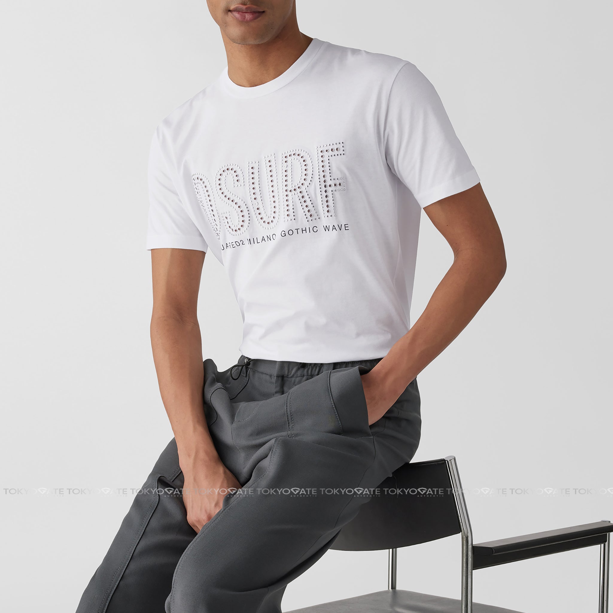 Áo phông Dsquared2 S74GD1084 100 White Regular Fit